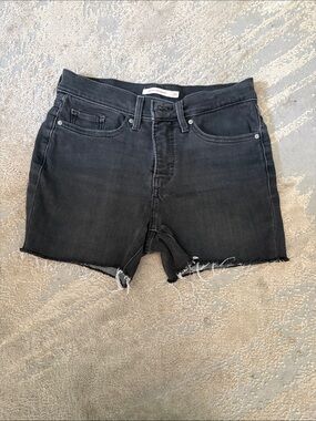 Levi’s 311 Black Cutoff Denim Shorts - Raw Hem size 26